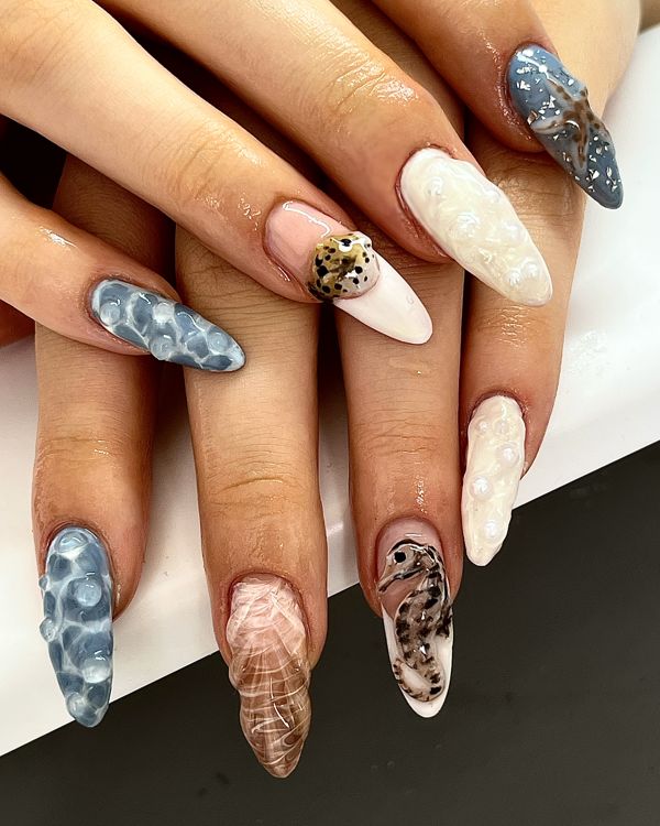 Mix art, animal print i cat eye